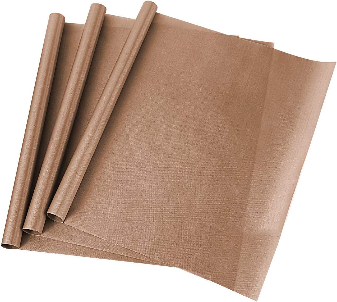 Giấy nướng có thể tái sử dụng, 5 chiếc Giấy nướng bền PTFE 33X40cm Tấm lót lò chống cắt có thể giặt được, Tấm lót nướng cắt, Khay nướng