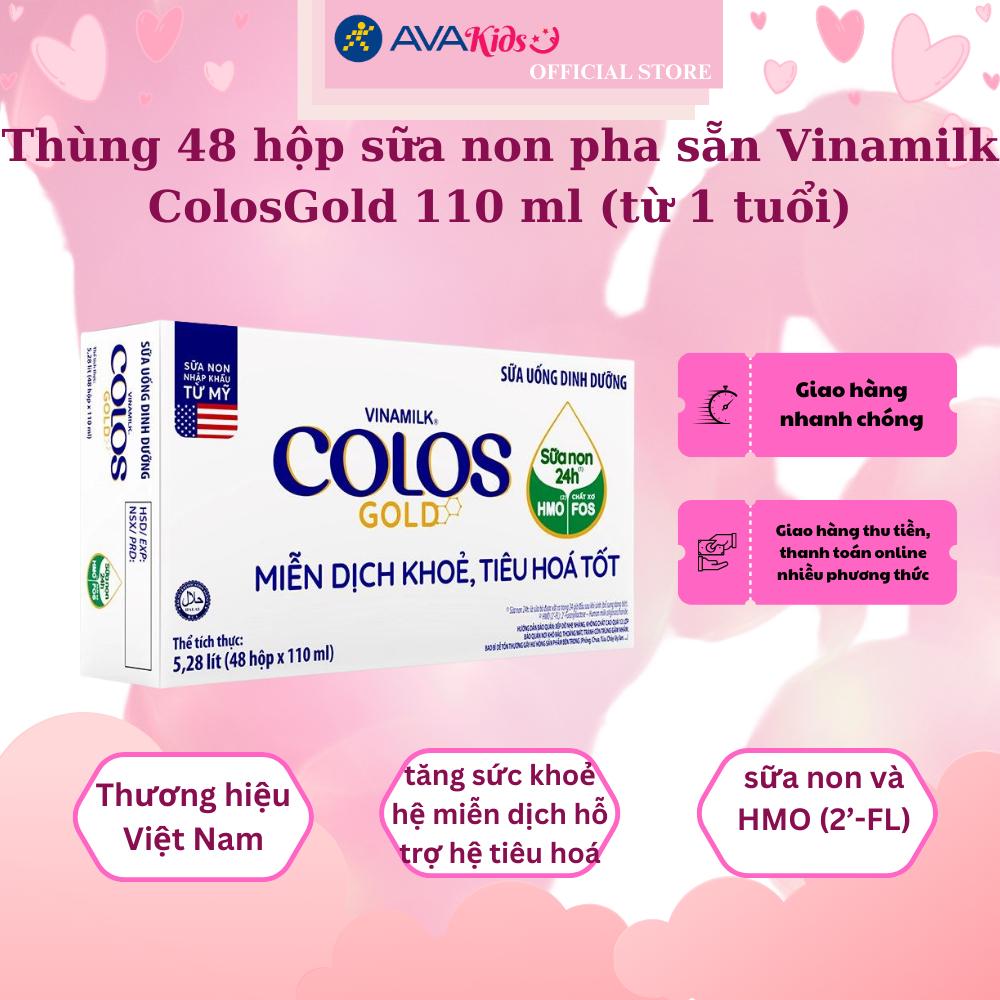 Thùng 48 hộp sữa non pha sẵn Vinamilk ColosGold 110 ml (từ 1 tuổi)