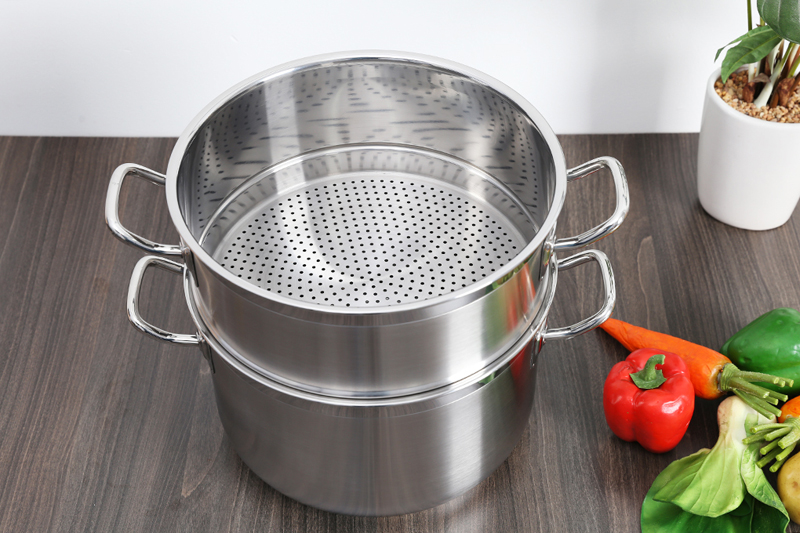 Bộ Nồi Xửng Hấp Fivestar 3 Đáy 26/28/30/32cm Chất Liệu Inox 430 Sáng Bóng, Bền Tốt, Ít Bị Oxy Hóa - Hàng Chính Hãng