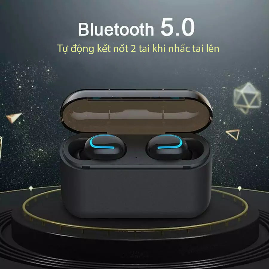 Tai nghe bluetooth 5.0 nghe nhạc hai tai chống nước Q32