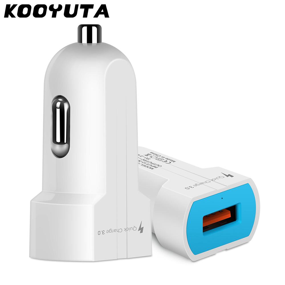 Sạc nhanh 3.0 Bộ sạc xe USB đơn QC3.0 Bộ sạc nhanh USB Sạc nhanh cho điện thoại di động 5V 2.4A Bộ sạc xe nhỏ cho iPhone