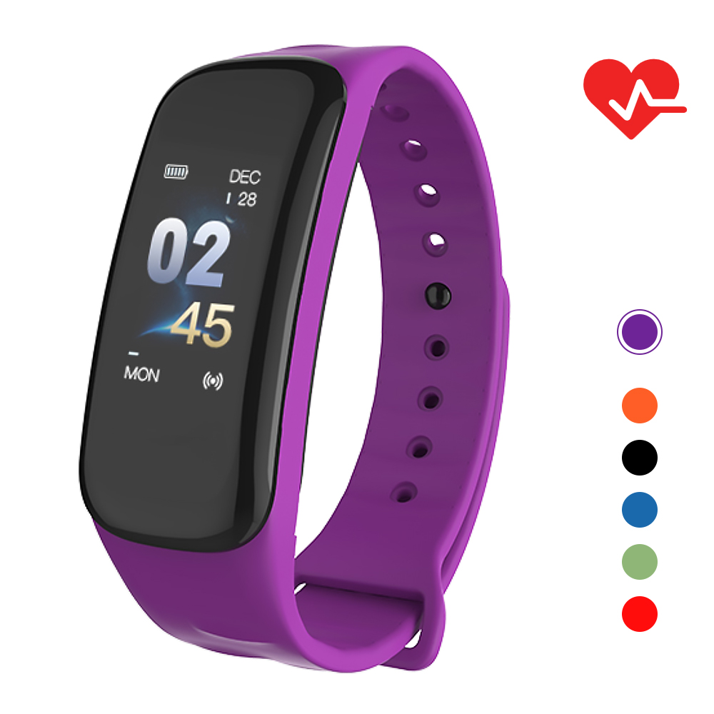 Vòng đeo tay thông minh theo dõi nhịp tim, huyết áp, đếm bước đi, đo nồng độ oxy calorie, chống nước IP67