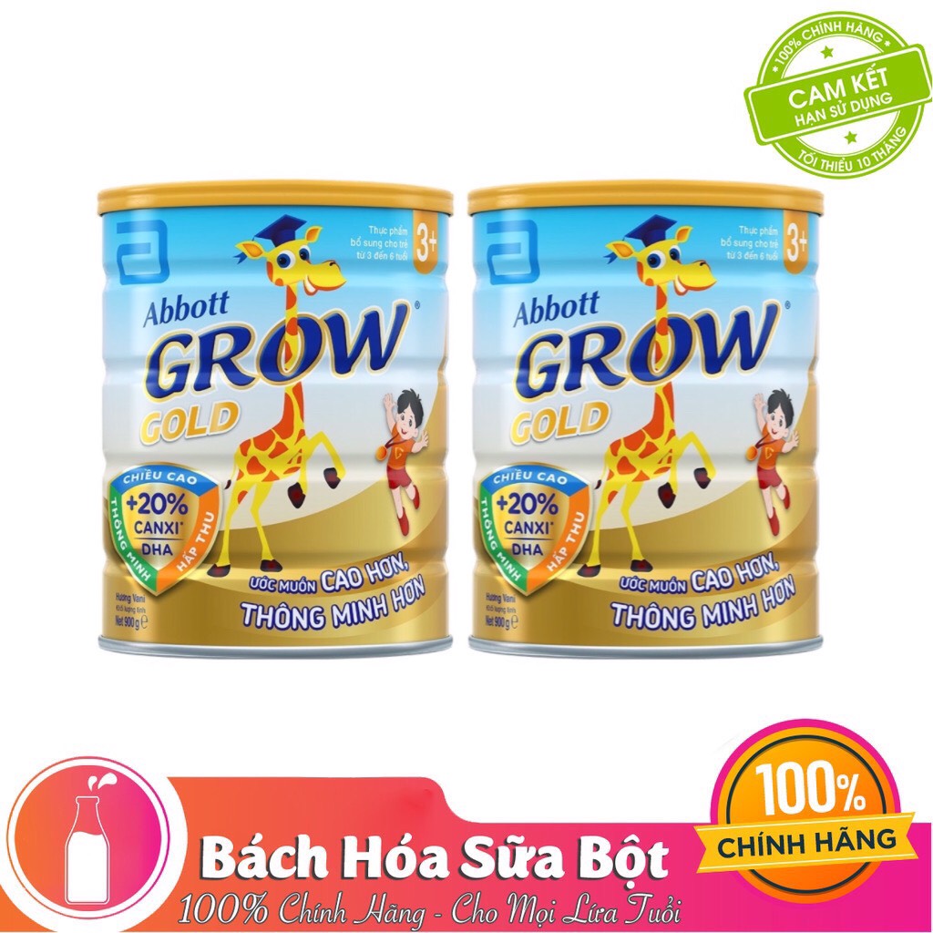 2 Hộp Sữa Bột Abbott Grow Gold 3+ (900g)