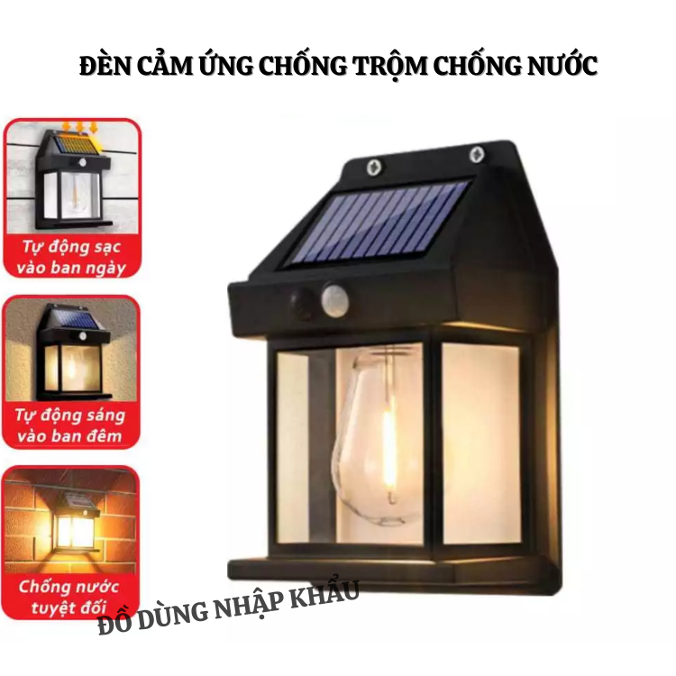 Đèn cảm ứng chống trộm sạc năng lượng mặt trời-Hàng nội địa Trung cực bền