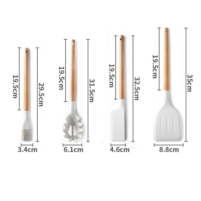 Thiết Kế Sáng Tạo Không Dính Dụng Cụ Nấu Ăn Bộ Ốp Đồ Dùng Nhà Bếp Bộ Đồ Dùng Nhà Bếp Rây Lọc Thìa Đũa Cạp Nướng Tiện Ích