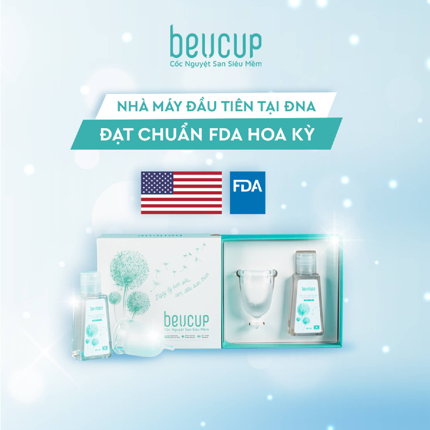 Bộ Sản Phẩm Cốc Nguyệt San BeU Cup 40ml, Siêu Mềm Hardness 40, Chuẩn FDA HOA KỲ, 100% silicone Y Tế WACKER ĐỨC, ISO 13485 Chuẩn thiết bị y tế loại A, HÀNG CHÍNH HÃNG