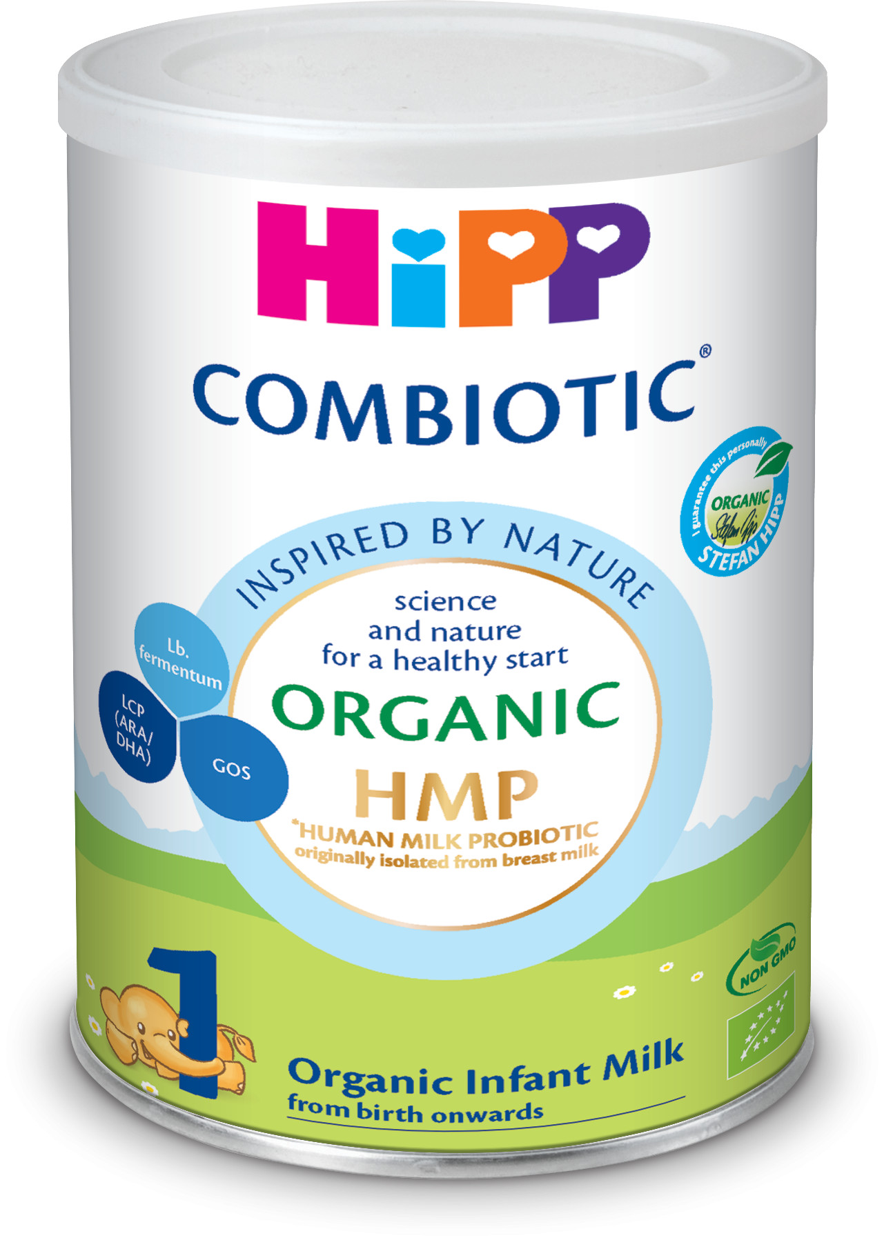 Combo 4 lon Sữa bột Hipp số 1 Organic Combiotic HMP 800gr Mẫu Mới tách tem tặng 1 lon 350g