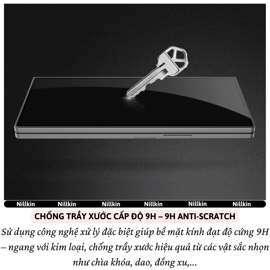 Miếng dán kính cường lực màn hình chống vỡ cạnh cho Samsung Galaxy Fold 6 / Fold 7 5G hiệu Nillkin CP+ Pro - Phủ Nano, vát cạnh 2.5D, mỏng 0.33mm, Chống Lóa, Hạn Chế Vân Tay - Hàng nhập khẩu