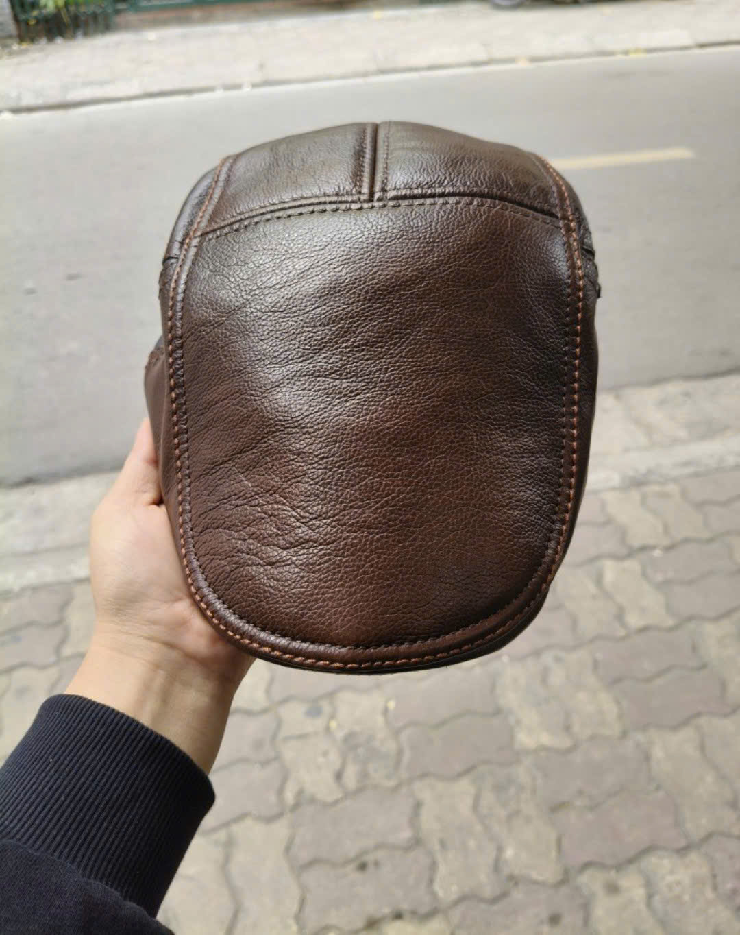 Mũ beret nam da bò cao cấp BHY1901 Mũ bê rê. Nón nồi nam