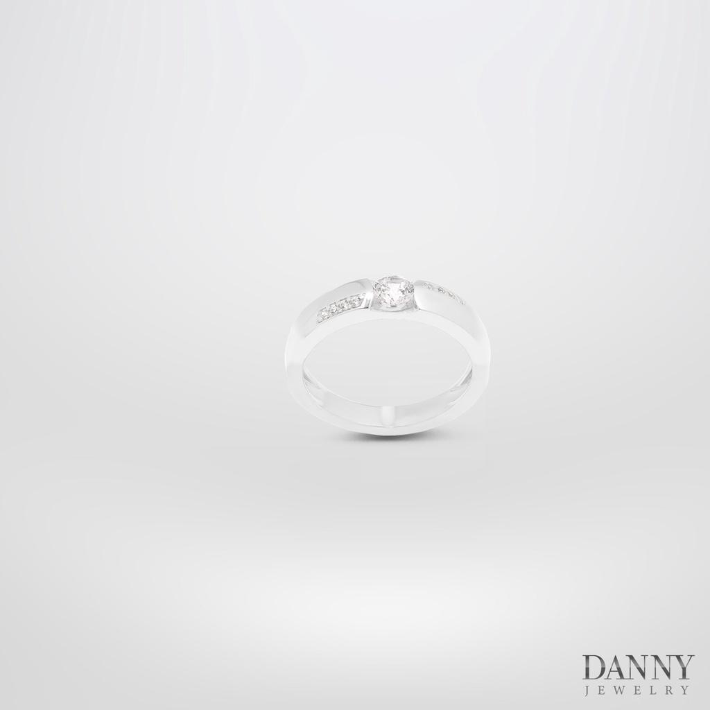 Nhẫn Đôi Danny Jewelry Bạc 925 Đính Đá CZ Xi Rhodium N0088/N0086