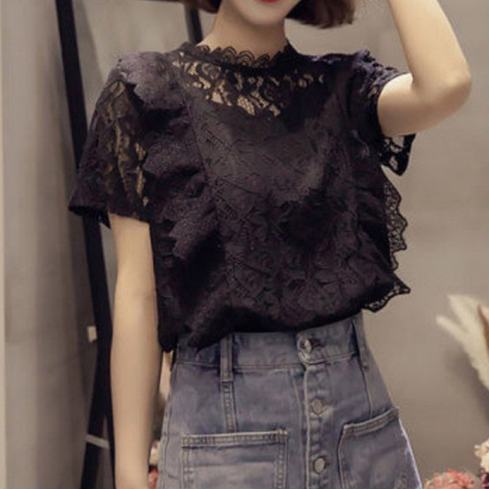 Áo ren nữ tay ngắn QUẢNG CHÂU LS_A463