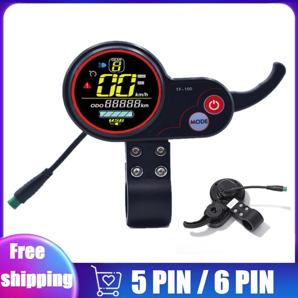 Màn hình LED với Throttle 10 inch Muff Muff Màn hình 5/6 PINS E-S-S-Trình kết nối đầu nối cho Kugoo M4 Electric Scooter Color: 6 Pin