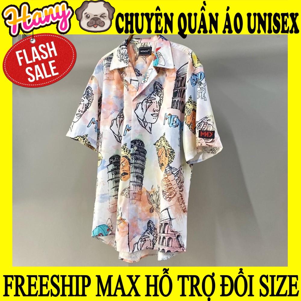 Áo sơ mi vải lụa không nhăn tay lỡ unisex - MENDE CRAYON V2 SHIRT || Hany Shop