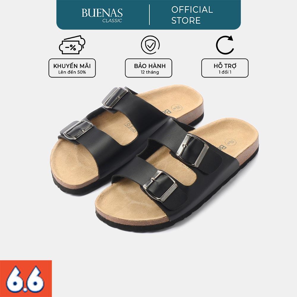 Dép đế trấu nam nữ unisex birken quai ngang Buenas - BU01