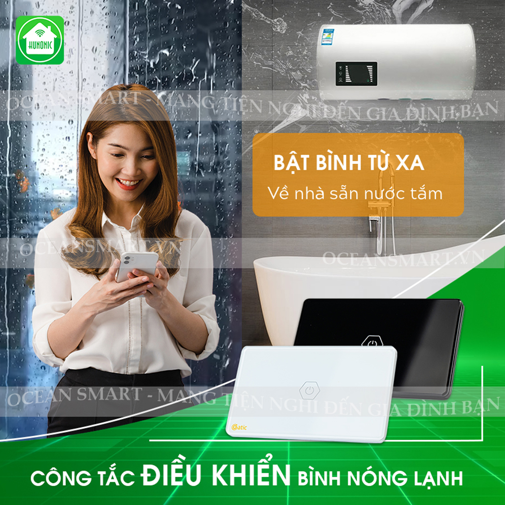 Công Tắc Chống Giật Bình Nóng Lạnh Thông Minh Premium - CTCG-PRE