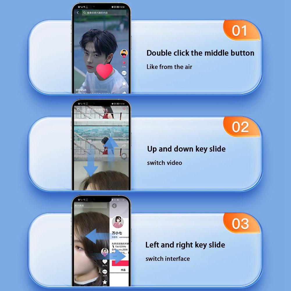 Trang Turner trang tương thích Bluetooth Tiktok Fingerertip điều khiển điều khiển từ xa có thể sạc lại máy ảnh selfie từ xa GT66 Turner trang Bluetooth