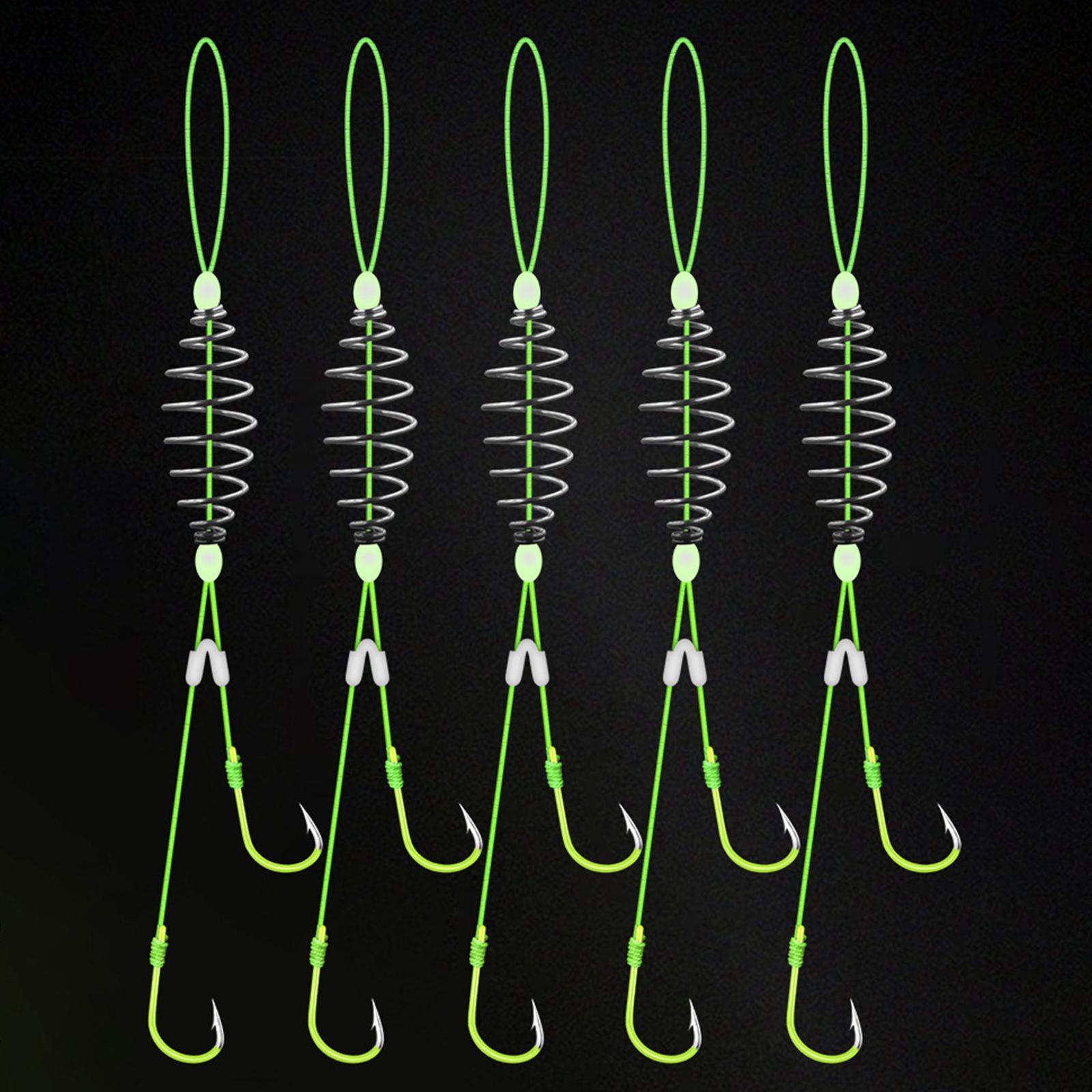 Carp Fishing Feeding Spring Double Barbed Hooks Durable Pond Spring Hook