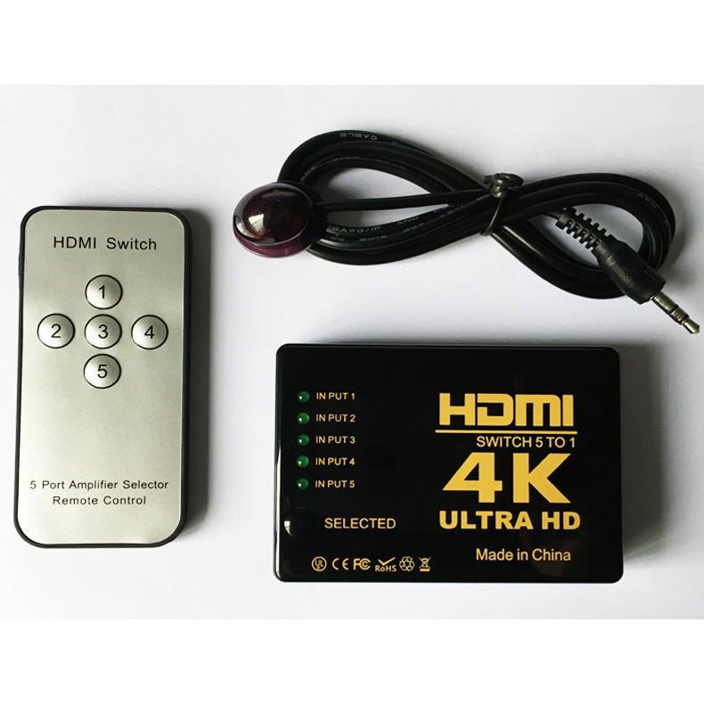 Bộ gộp HDMI 5 vào 1 ra hỗ trợ 4K