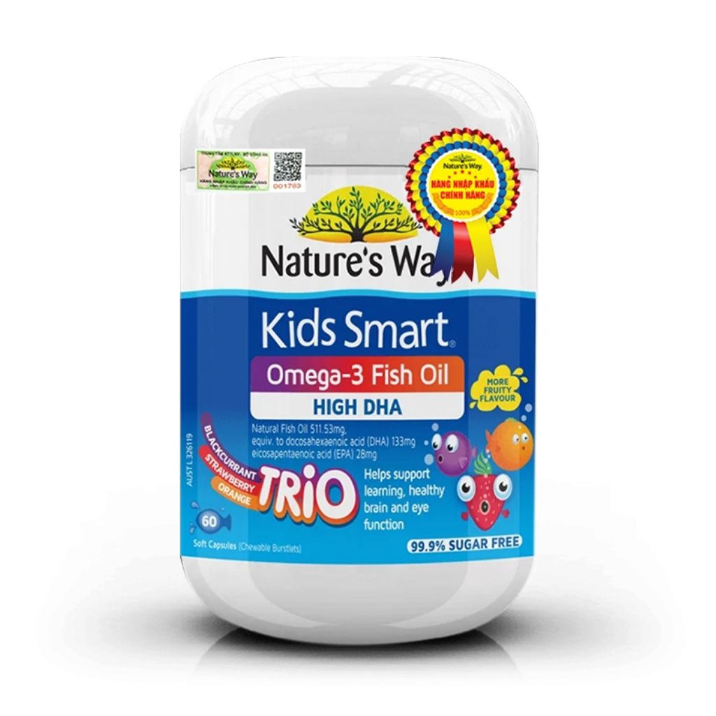 Combo 3 Viên Uống Nature’s Way Kids Smart Phát Triển Trí Tuệ, Bứt Phá Chiều Cao Cho Bé Từ 2 Tuổi