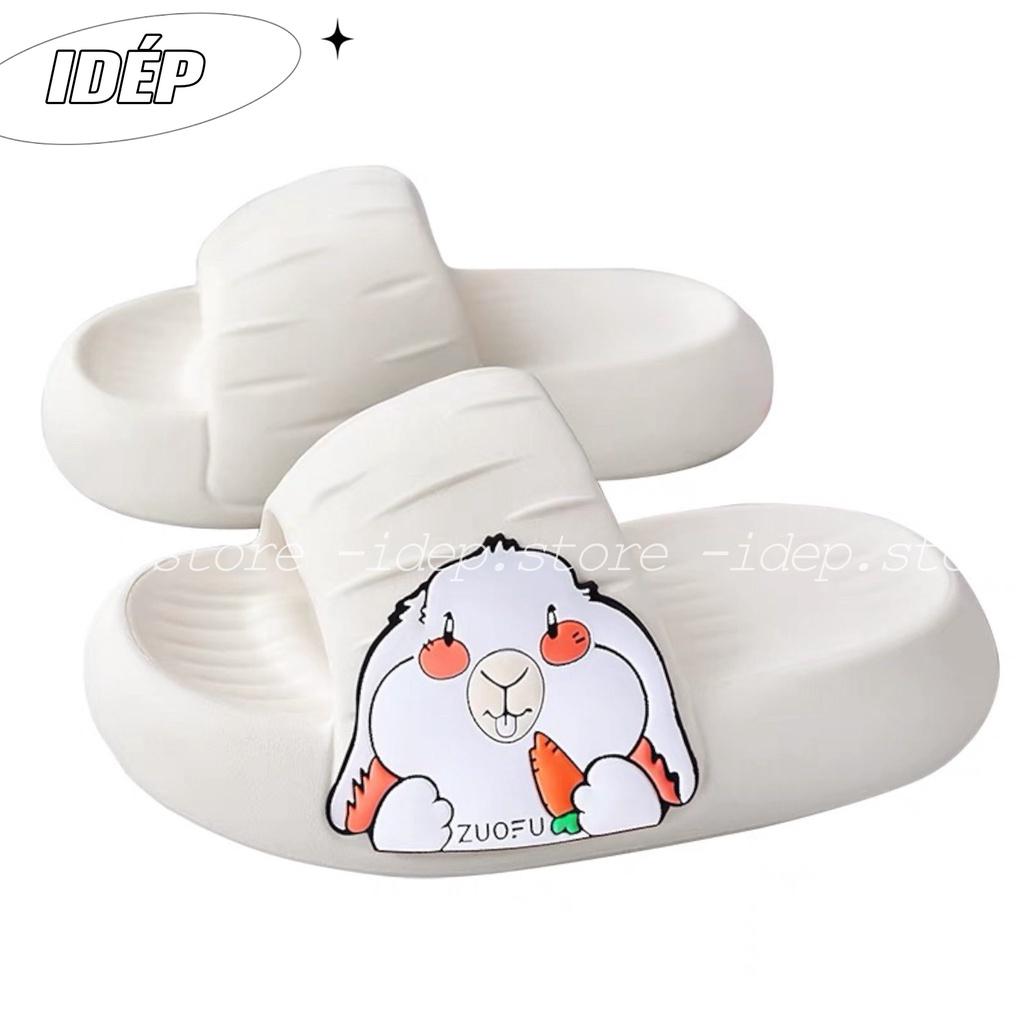 Dép Bánh mì béo unisex PHI HÀNH GIA đế độn 4cm nam nữ quai ngang EVA siêu nhẹ ullzang iDÉP- DL288