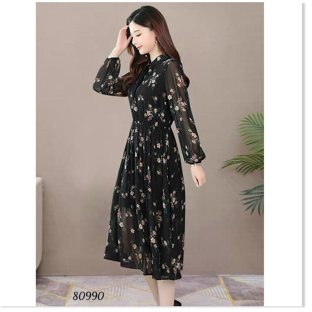 ĐẦM VOAN LỤA HOA DỰ TIỆC DÀNH CHO CÁC QUÝ CÔ THỜI TRANG MỚI KINGSHOP79