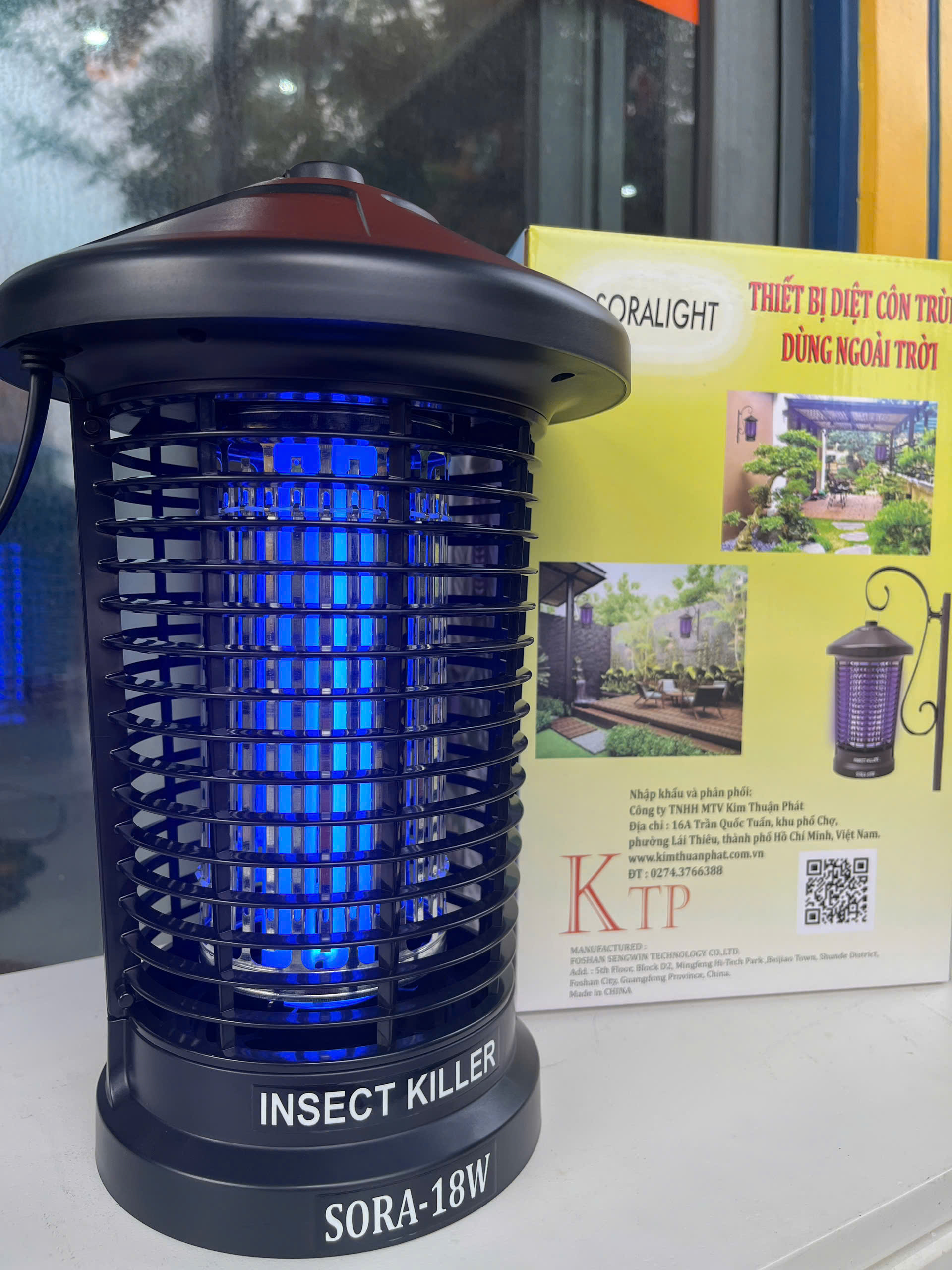 Đèn diệt côn trùng sân vườn SORA-18W