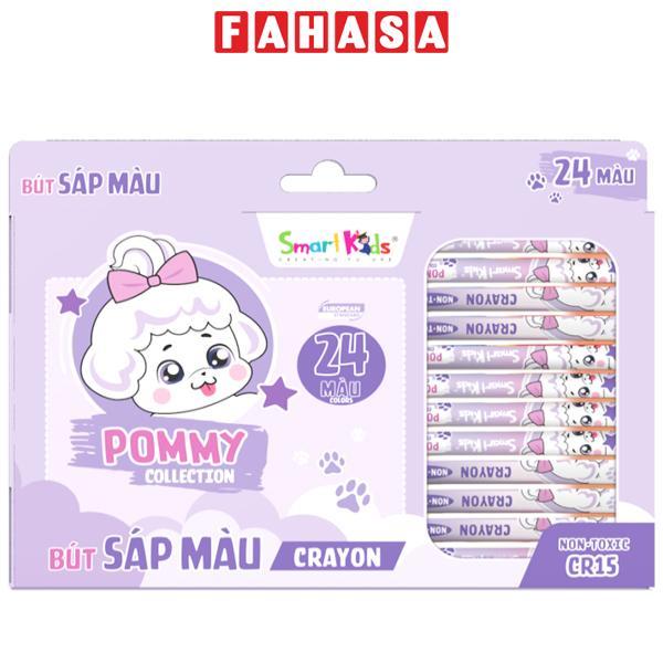 Hộp 24 Bút Màu Sáp Pommy Collection - Smartkids CR15