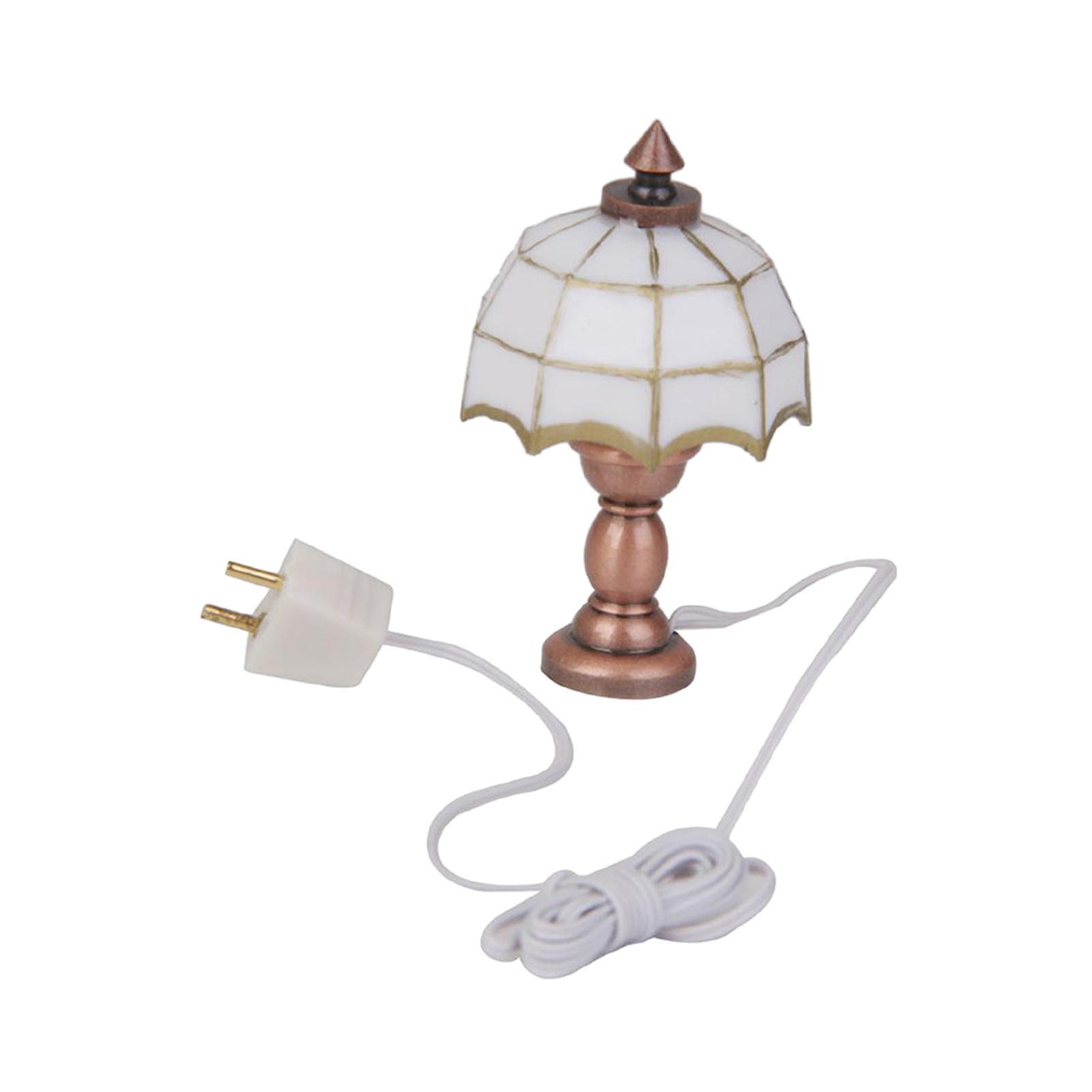 1/12 Mini Desk Lamp Model Light for Decoration Micro Landscape Fairy Garden