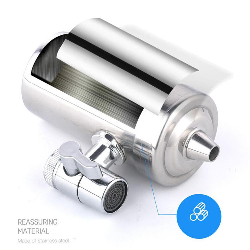 1pc Faucet Water Filter Diatom+Ceramic Filter Water Purifier High Water Flow