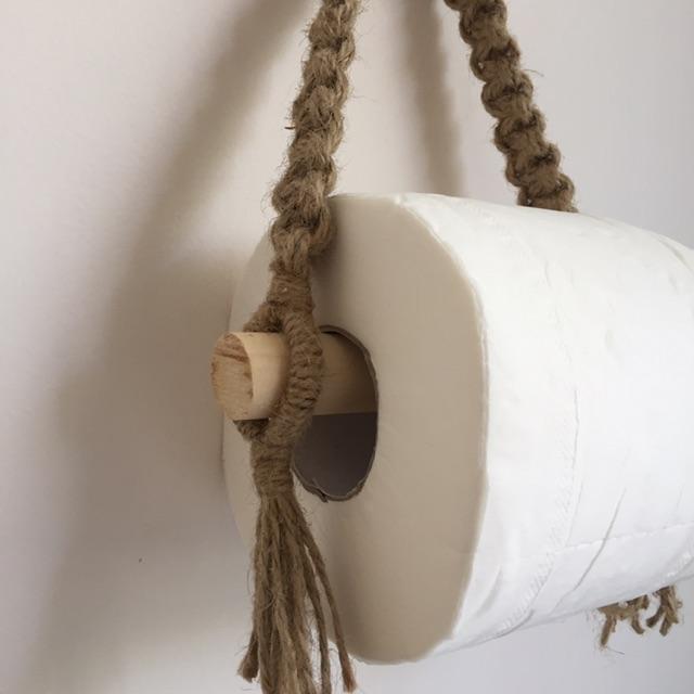 Giá treo giấy vệ sinh - Sản phẩm làm handmade từ dây thừng -  Ảnh thật