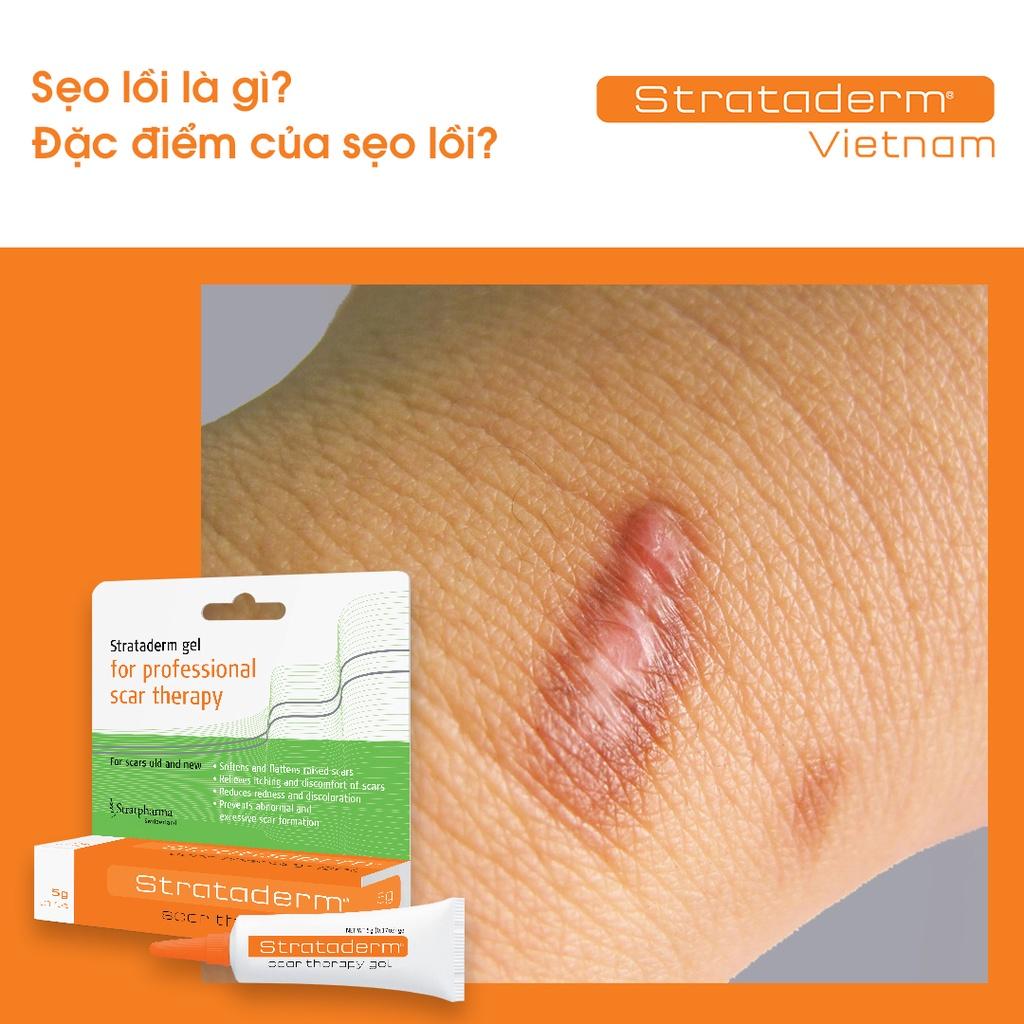 Strataderm 5g - Gel Silicone ngăn ngừa sẹo lồi, sẹo xấu, sẹo lâu năm