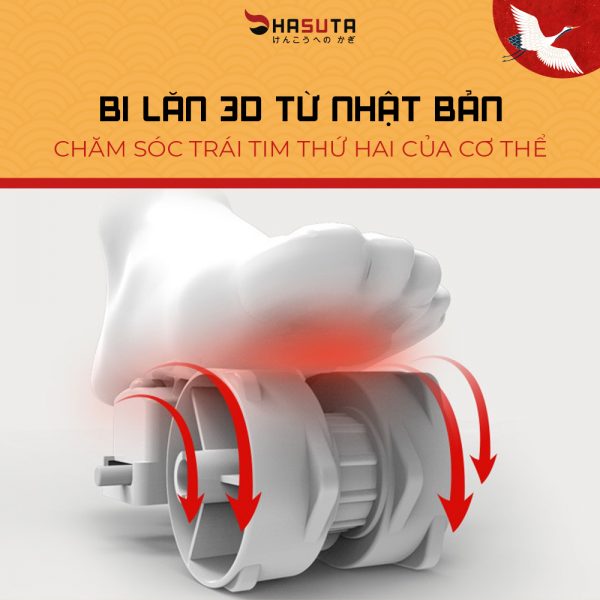 Máy massage chân Hasuta HMF-320 xoa bóp lòng bàn chân, ngón chân - Hàng Cao cấp chính hãng