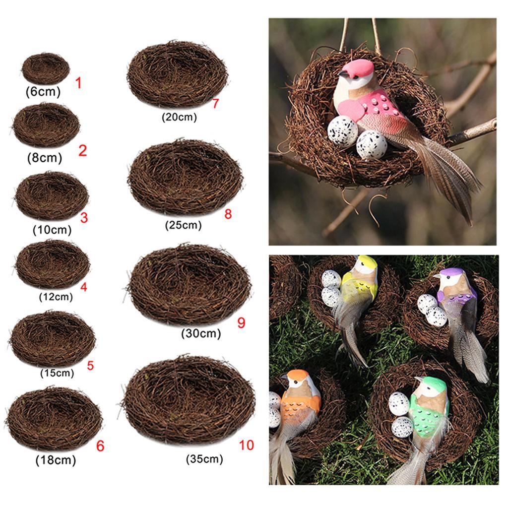 Nature Rattan Bird Nest Small Birds Bedding Holiday Decoration