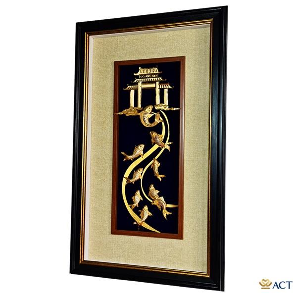Tranh cá chép vượt vũ môn 55x90 cm - Qùa tân gia, khai trương, tặng bạn bè, người thân, tặng sếp, sinh nhật,...