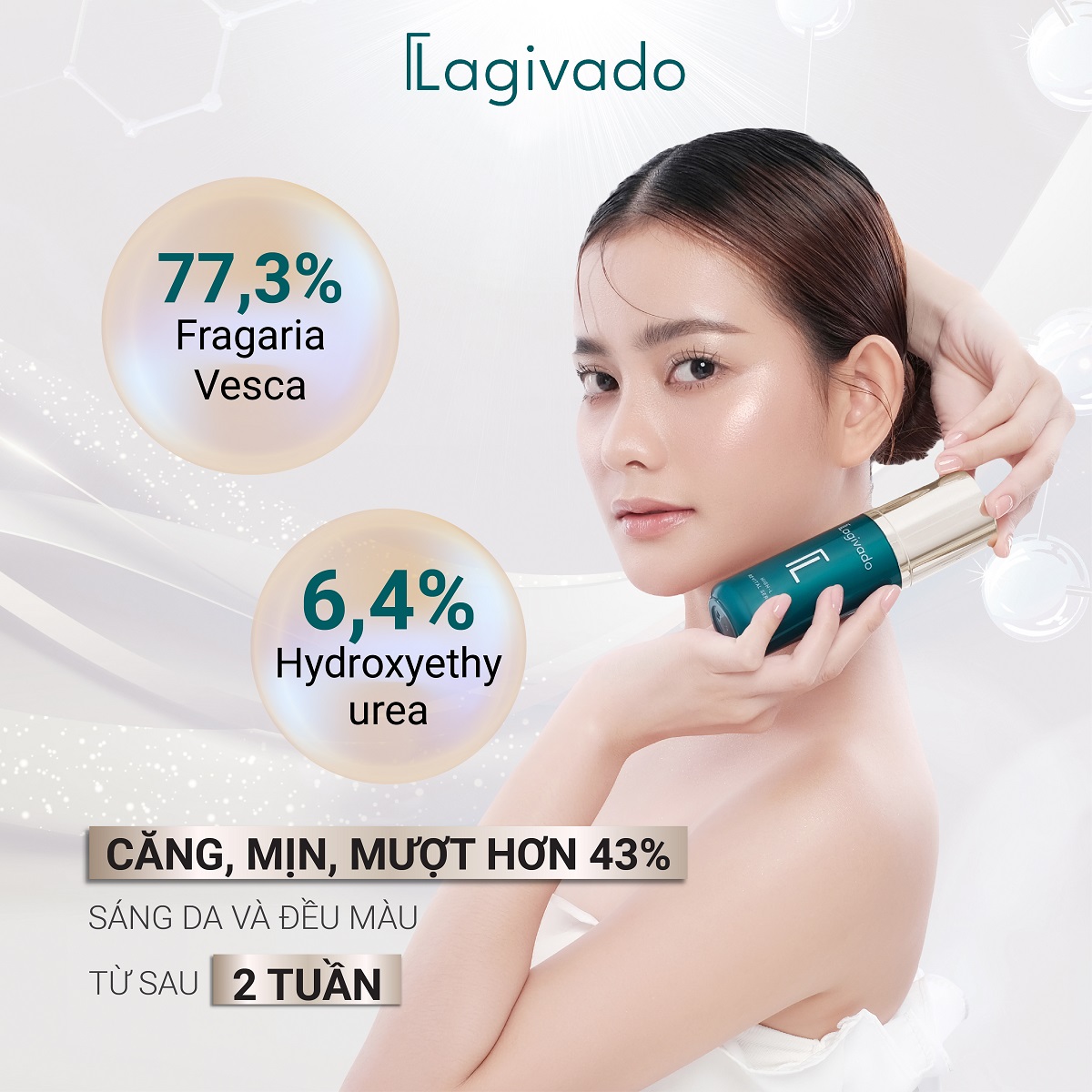 Serum dưỡng trắng da, giúp trẻ hóa và đều màu Lagivado High - L Revital - 50ml