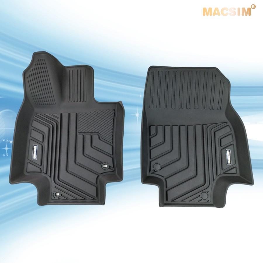 Thảm lót sàn xe ô tô Toyota Highlander 2020 + nhãn hiệu Macsim - chất liệu nhựa TPE đúc khuôn cao cấp - màu đen