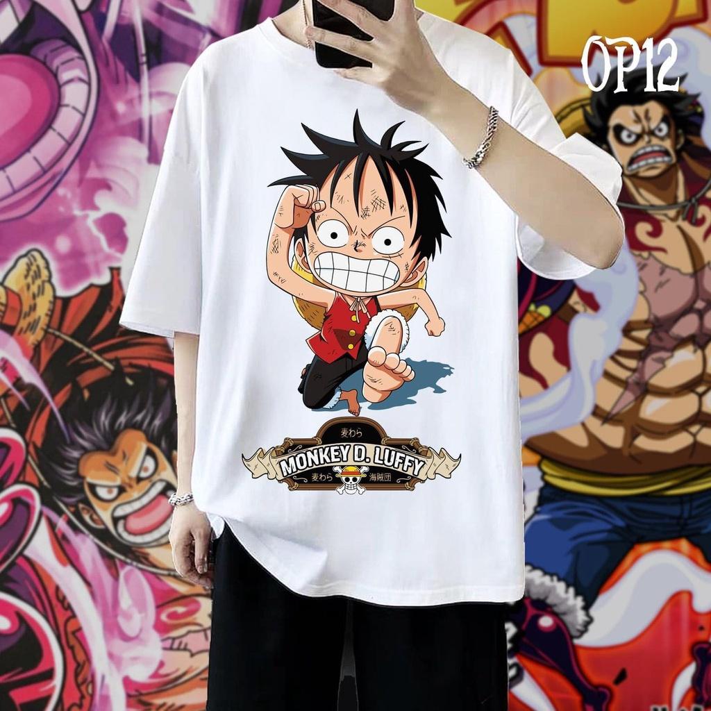 ÁO THUN UNISEX NAM NỮ onepiece lufy monkey chạy