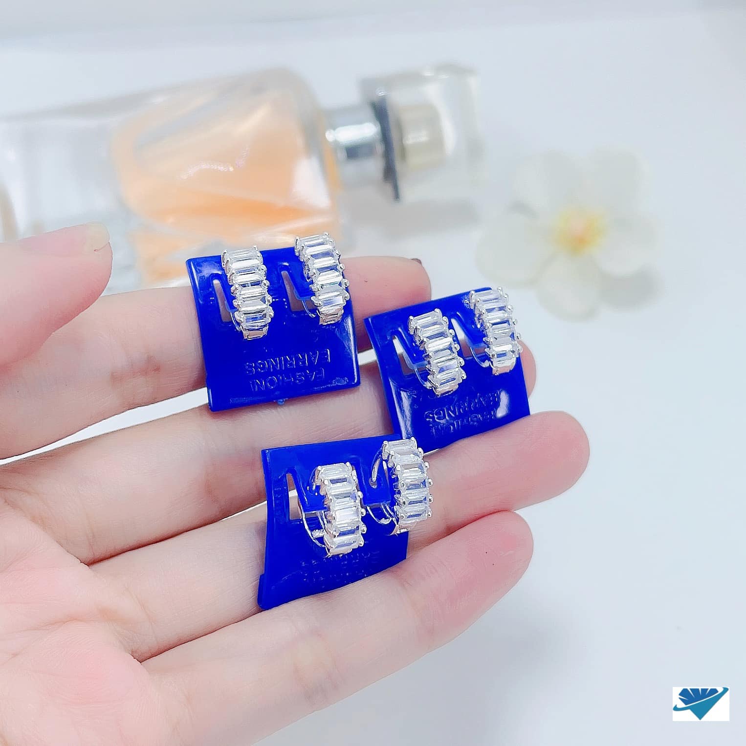 Bông tai bạc thời trang chất liệu bạc s925 MS70b