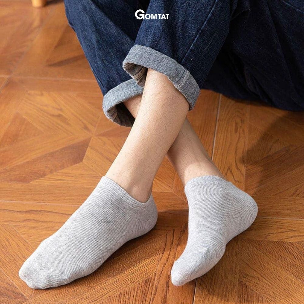 Combo 10 Đôi Tất Trơn Cổ Ngắn Nam Nữ VNXK Chuẩn Xuất Nhật , Vớ Cổ Ngắn Chất Liệu Cotton Thoáng Mát Khử Mùi - VOTRON-VNXK