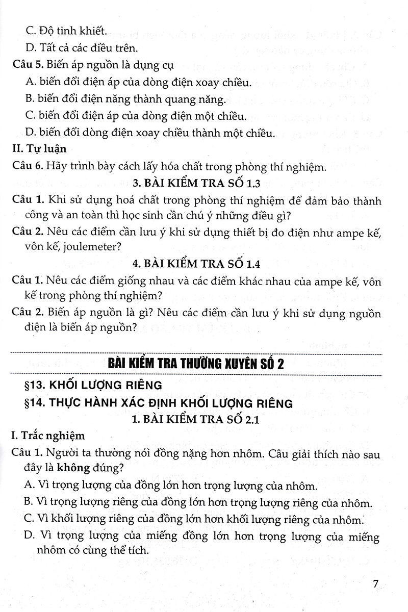 Đề Kiểm Tra, Đánh Giá Vật Lí 8 - Khoa Học Tự Nhiên (Bám Sát SGK Kết Nối Tri Thức Với Cuộc Sống) _HA