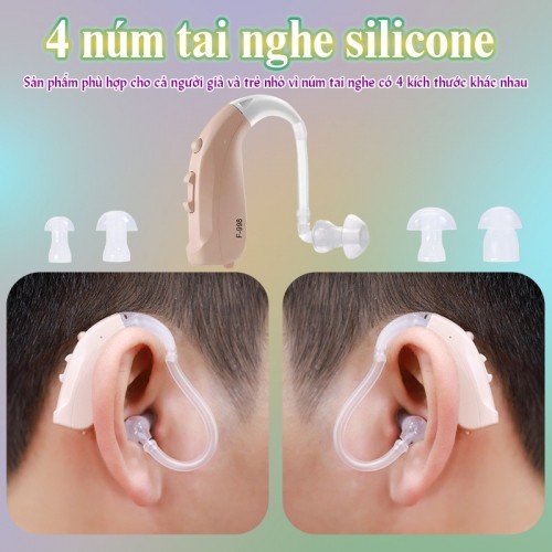 Máy trợ thính không dây mini Axon F-998 - có bộ lọc tiếng ồn hiện đại - Tặng kèm hộp đựng