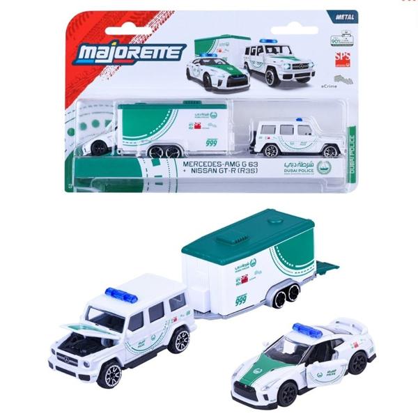 Đồ Chơi Mô Hình Xe Dubai Police Racing Deluxe Trailer - Majorette 8503103001047