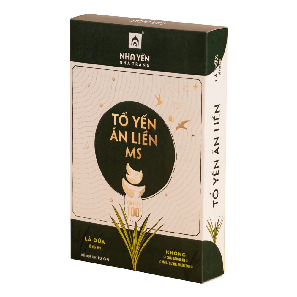 Tổ Yến Ăn Liền MS - Nhiều vị - Nhà Yến Nha Trang - Hộp 10 Gram - Yến Sào Cao Cấp - Hàng Chính Hãng