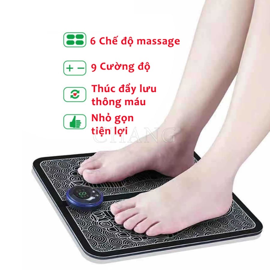 Máy Massage Chân EMS Giúp Lưu Thông Khí Huyết, Thảm massage chân giảm đau mỏi bằng xung điện loại tốt