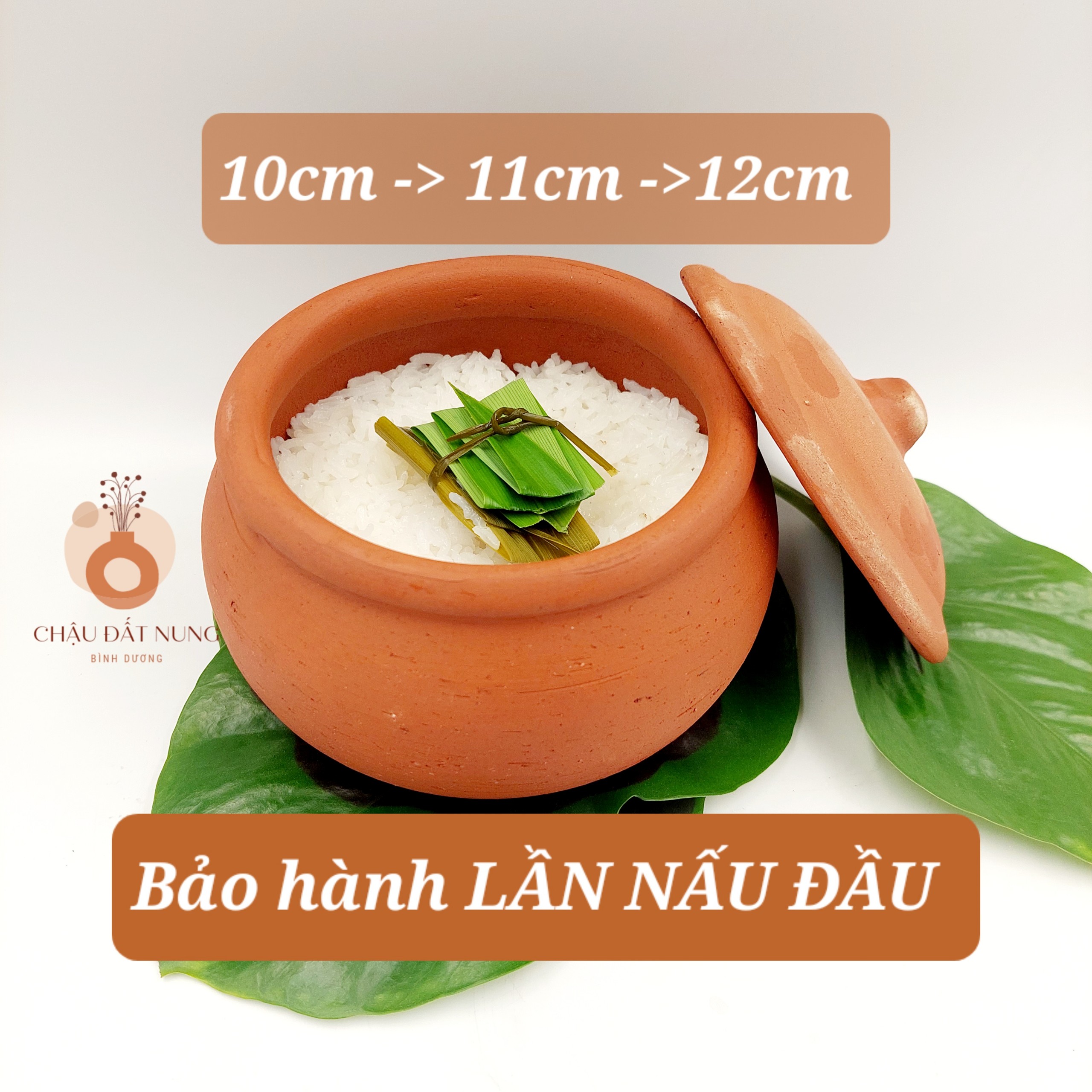 Nồi đất, niêu cơm, niêu đất, cái niêu kích thước 10cm, 11cm, 12cm