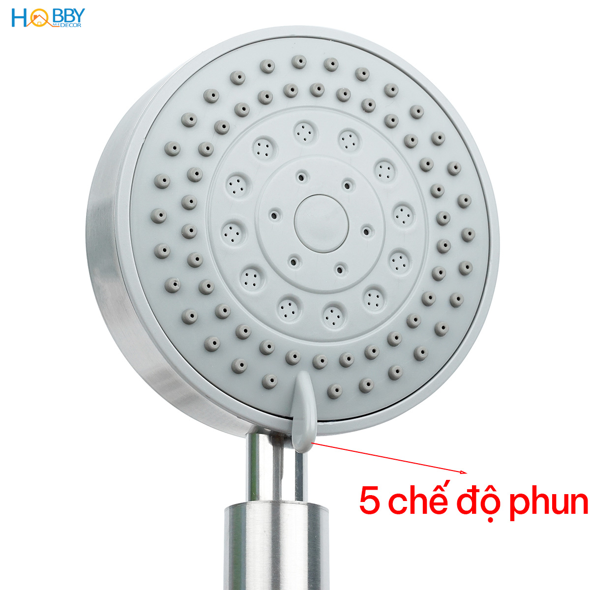 Combo củ sen tay sen tắm lạnh 5 chế độ inox 304 Hobby home decor CST2