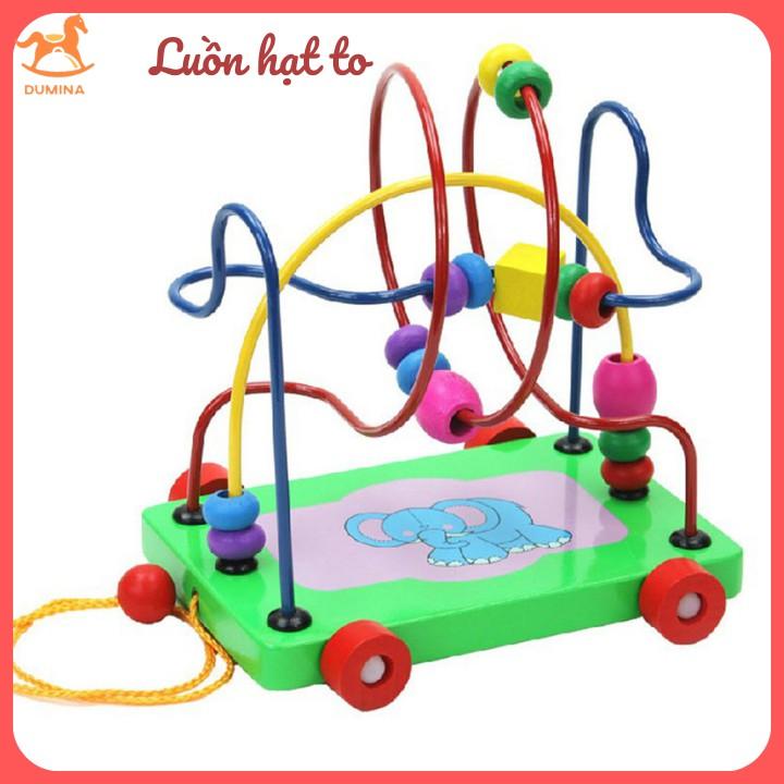 Đồ chơi Xâu chuỗi hạt - Luồn chuỗi hạt bằng gỗ Rèn Luyện Khéo Léo Cho Bé
