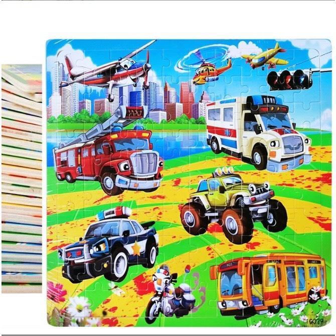 Đồ chơi bộ tranh xếp hình, ghép hình bằng gỗ 100 mảnh puzzle phát triển tư duy trí tuệ cho bé - tranh ghép gỗ 100 miếng