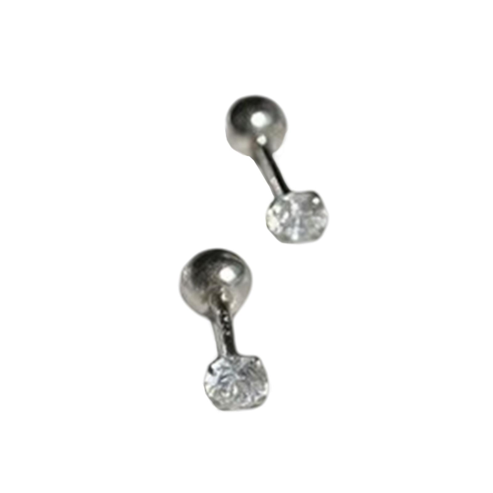 Stud Earrings Barbell Earrings Gifts Jewelry Round Statement Zircon Ear Studs   Ball Studs for Wedding Party Festival Girls Women