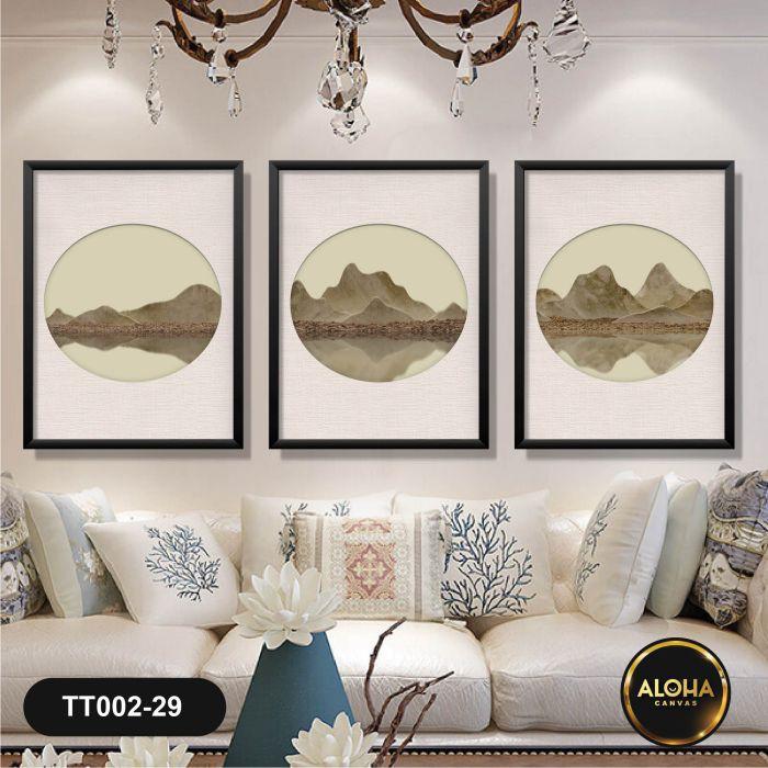 Bộ 3 Tranh Treo Tường Phòng Ngủ Hiện Đại Khung Gỗ Tranh Phòng Ăn Phòng Bếp Phòng Khách